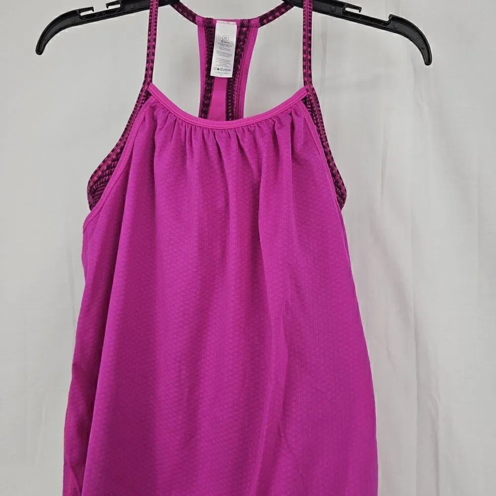 IVIVVA by LULULEMON Girls Magenta Pink Double Dutch Tank Top, Size 12
